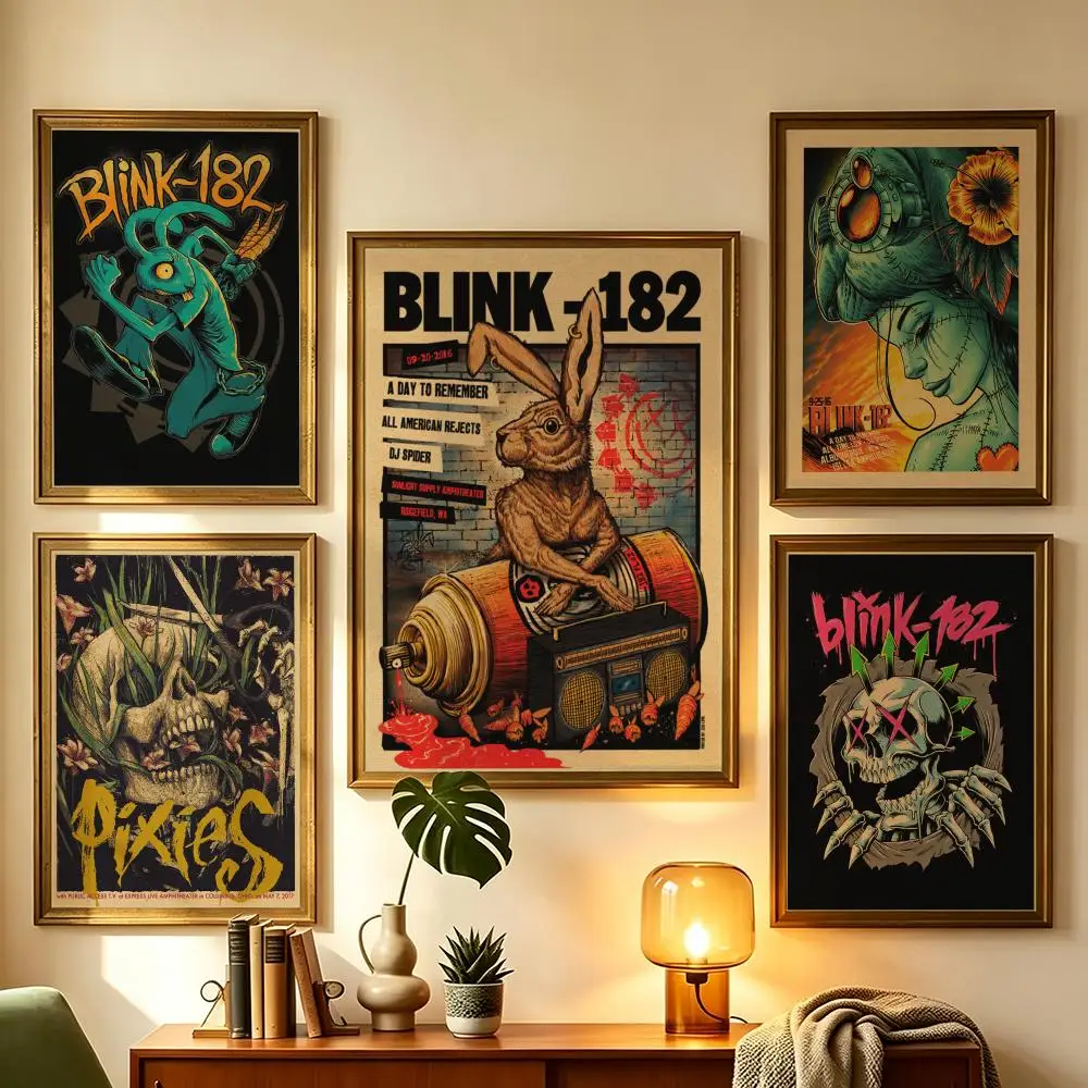 band Blink-182 Poster HD Poster Sophisticated Modern Aesthetic Wall Art For Living Room Bedroom Office Cafe Decor