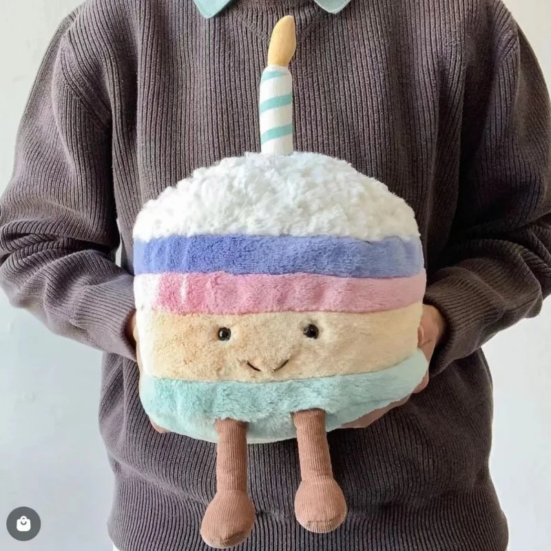 Muñeca de felpa de gato de gelatina para pastel de cumpleaños, marioneta de tela para pastel, linda tienda divertida, muñeca calmante, regalo de Festival de San Valentín