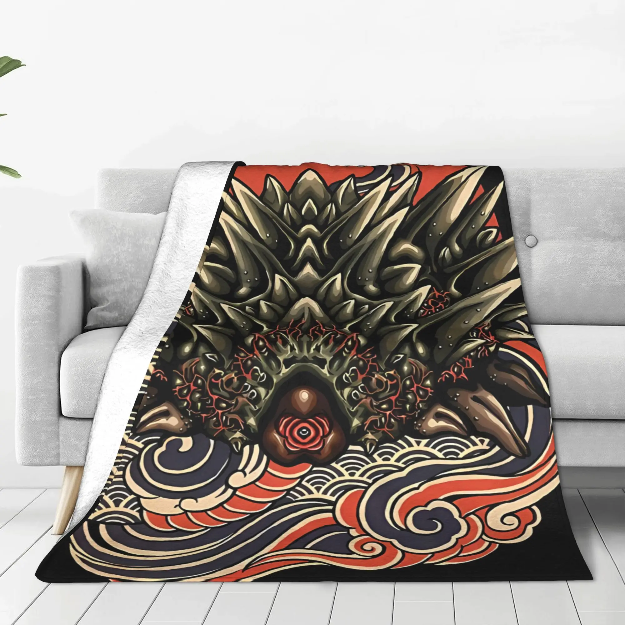 1PC Home Cute Room Decor Ukiyo E Video Game Blanket Throw Blanket Chrono Trigger Novelty Warm Blanket All Season