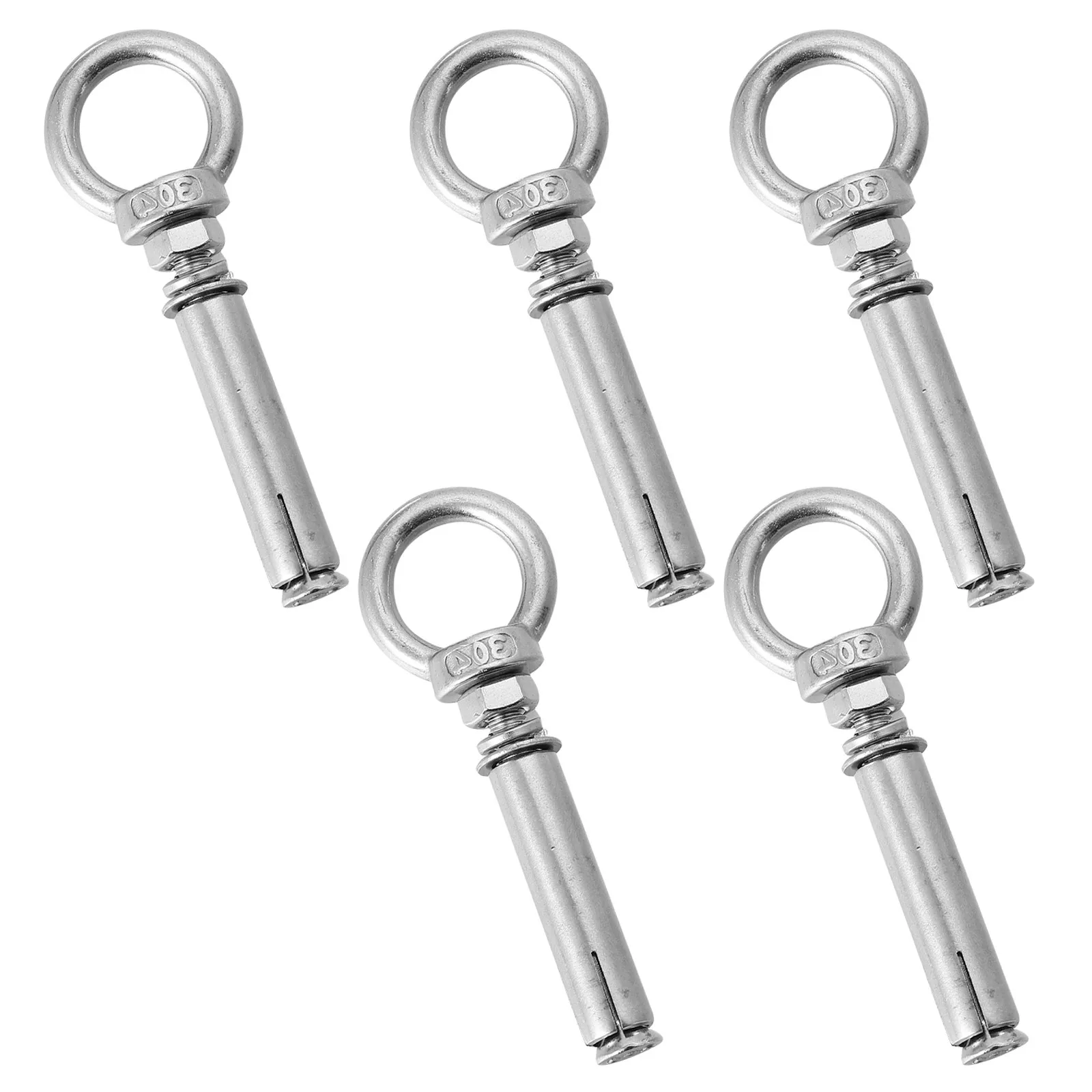 Lot de 5 œillets de suspension en acier inoxydable M6x60mm, antirouille, pour levage industriel, construction, quincaillerie domestique et suspension