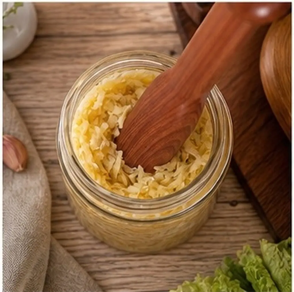 Wooden Sauerkraut Tamper Pounder Smooth Polished Fermentation Tool for Pickles Kimchi Cabbage Vegetable Compression Fermenting