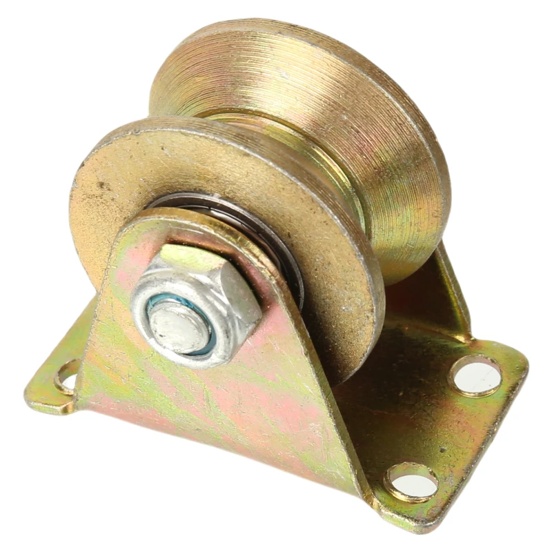 60MM Diameter Heavy Duty Triangle Wheel - U-Shaped Bearing Groove Pulley Track Wheel & Movable Door Caster Guide Wheel