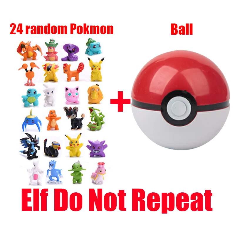 Pokemon Figure Set Toys 12/24pcs Different Styles Tomy Model Collection 2-3cm Pikachu Anime Poke Ball Go Elf Toys Dolls Gift image 3