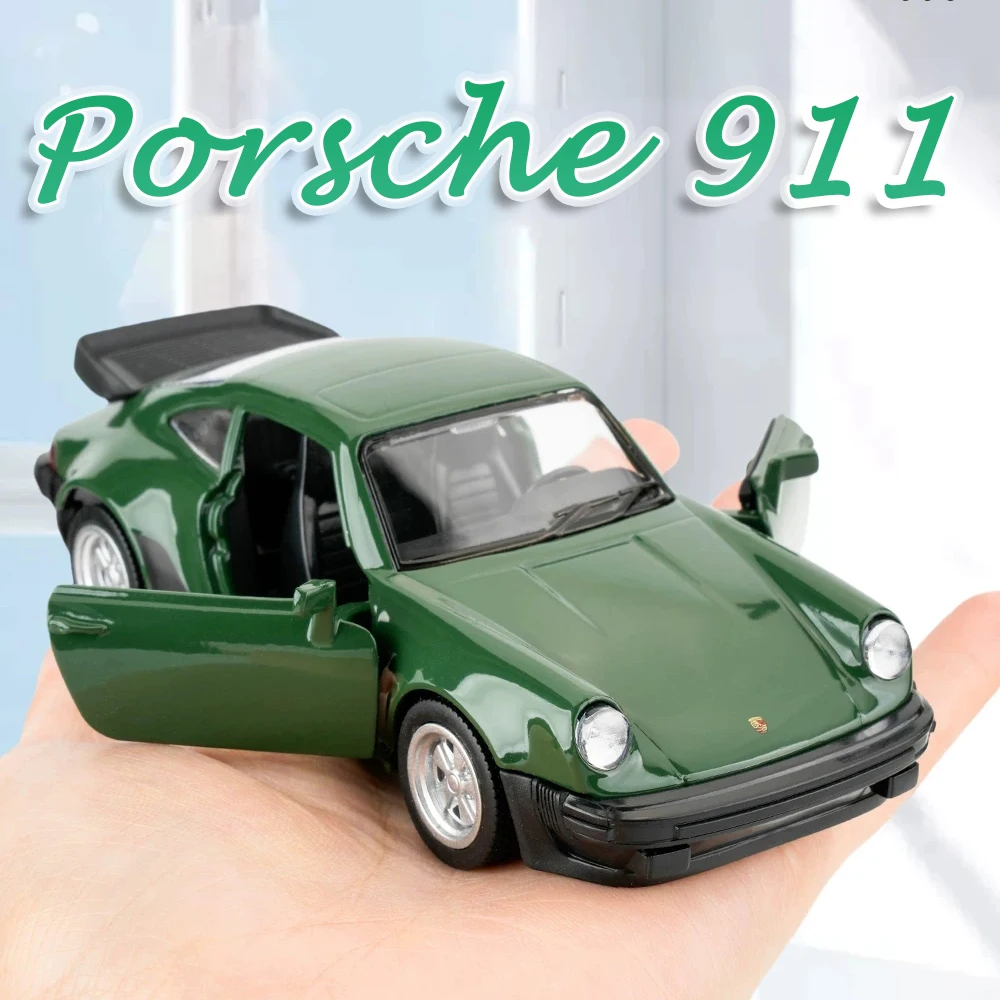 1:36 Porsche 911 Turbo GT3 RS Taycan Sports Car Model Toys Alloy Diecast Doors Opened Pull Back Collection Exquisite Supercars