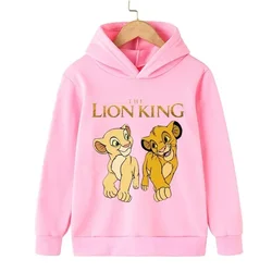 Kids Lion King Simba Hoodies Fashion Boys Girls Long Sleeve Sweatshirt Tops Casual Children Clothes 1-16 Years Kids Street Wear