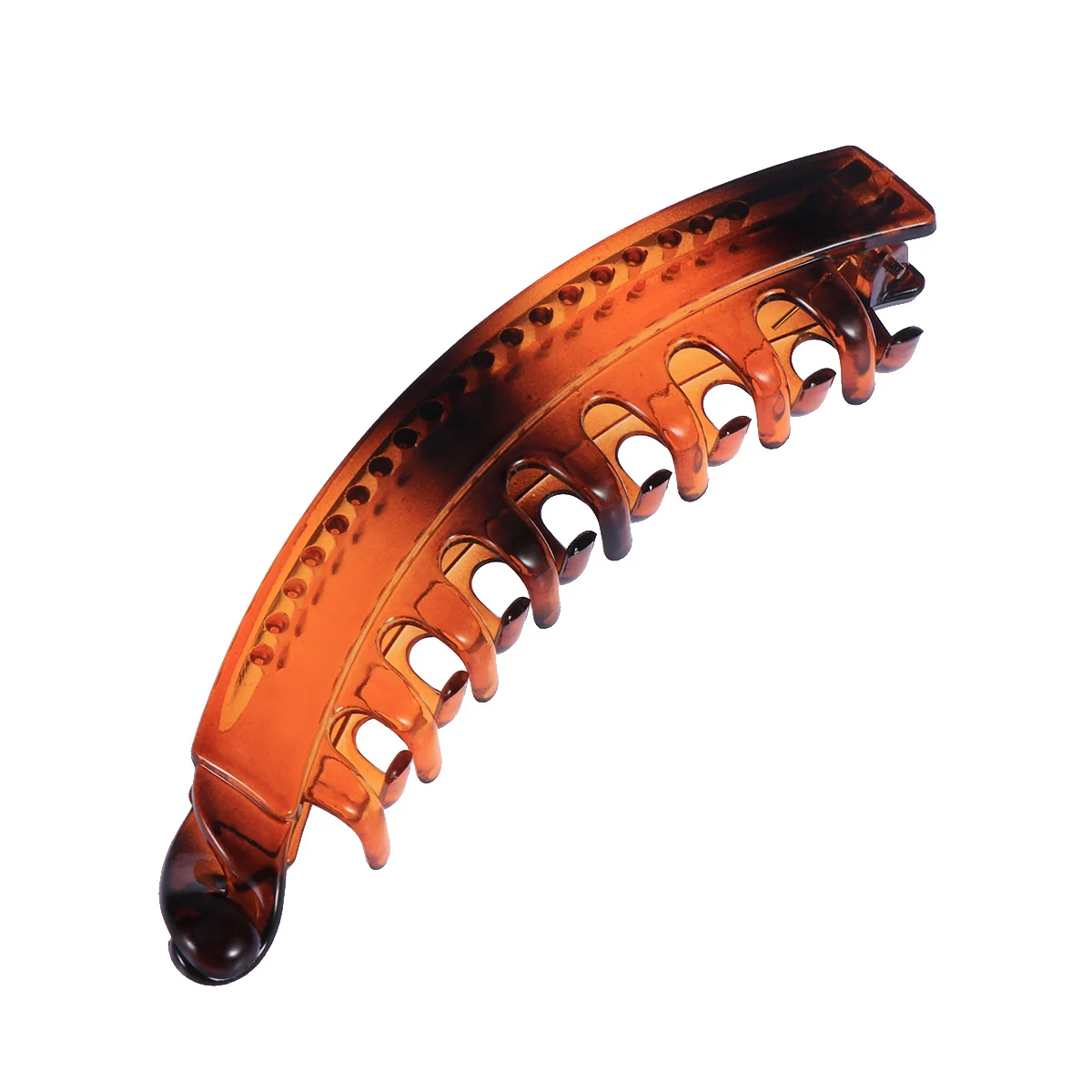 

6Pcs Long Lasting Banana Hair Clip Claw Stylish Toothed Ponytail Holder Turtle Shell Color Banana Hair Clip Ponytail Holder