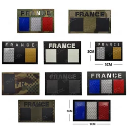 France IR Infrared Reflective Flag Patches Nylon French Stickers Chevron Strip Appliqued Patch For Clothing Bag