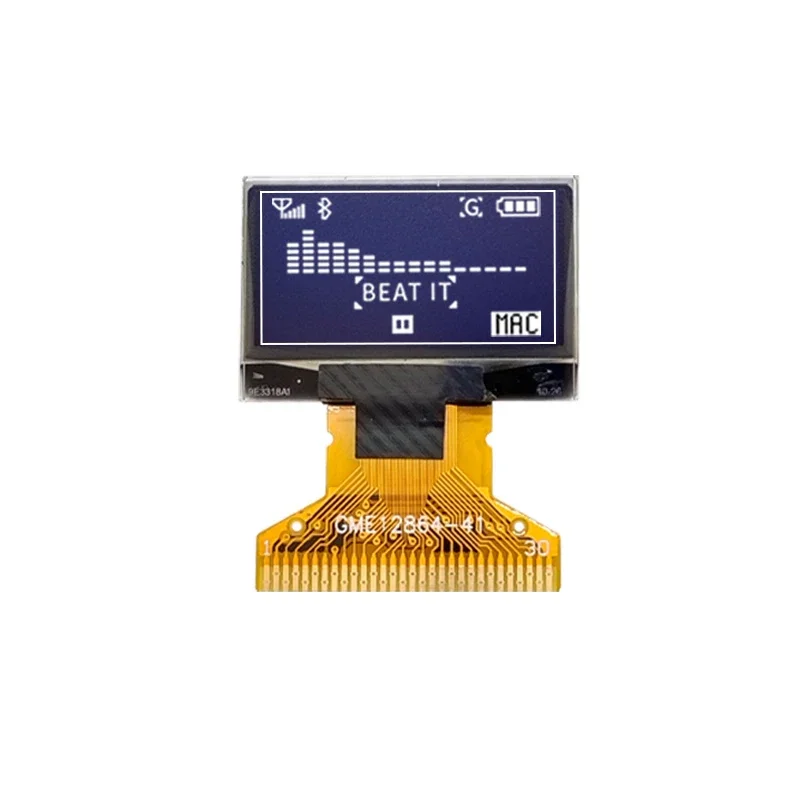 Tela OLED de 0,96 polegadas, quadro estreito 128*64 matriz de pontos SSD1315, driver 30PIN compatível com SSD1306