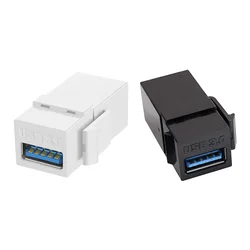 USB 3.0 Keystone Jack Inserts Connect Equipment with USB Port USB To USB Adapter Easy Installation for Wall Plate Outlet Panel