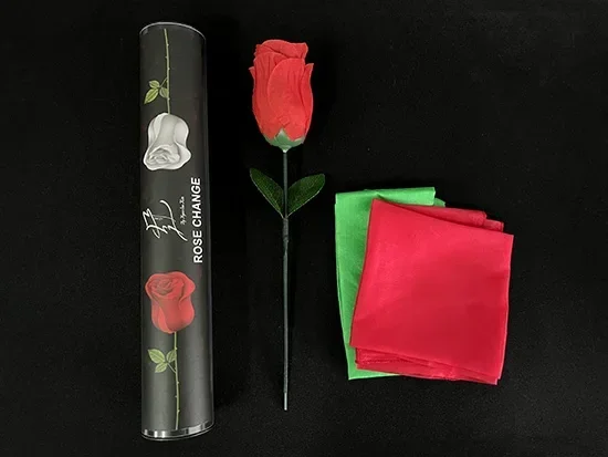 Rose Change Magic Tricks Color Changing Twin Rose Flower Silk Magia Magician Stage Close Up Illusions Gimmicks Mentalism Props