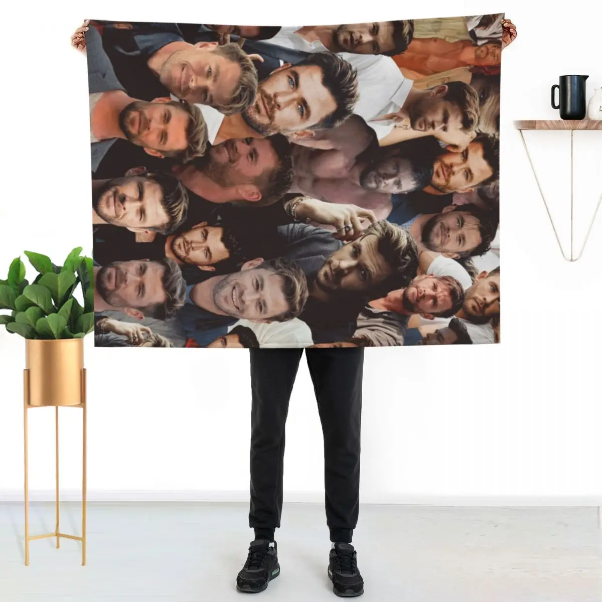

Chris Hemsworth photo collage Throw Blanket Ultra Plush Cozy Blanket for Napping Sleeping
