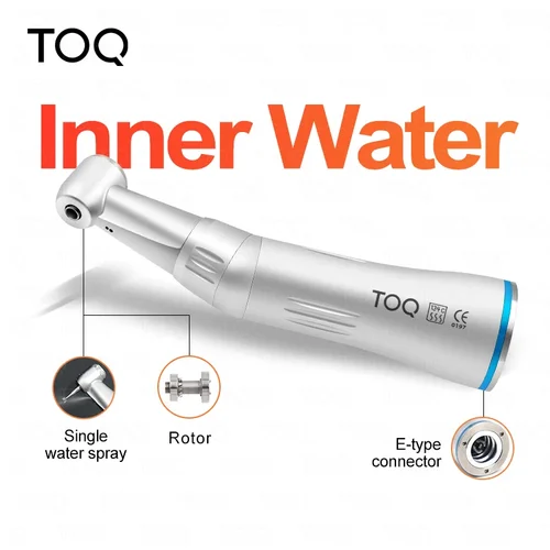 Contraángulo Dental con relación 1:1, pulverizador de agua interno, tipo E, pieza de mano de baja velocidad, botón pulsador