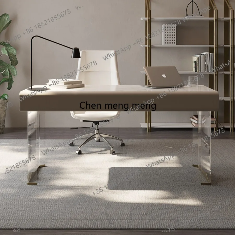 

Italian Minimalist Desk Office Solid Wood Luxury Desk Office High-end Acrylic Sturdy Office Furniture Scrivanie Per Ufficio