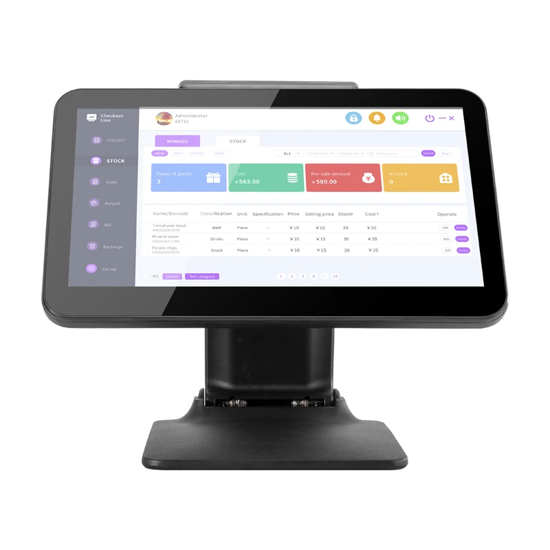 

Pos 15.6 Inch Business Choice Point of Sales Cash Register Metal Holder Pos Terminal Oem