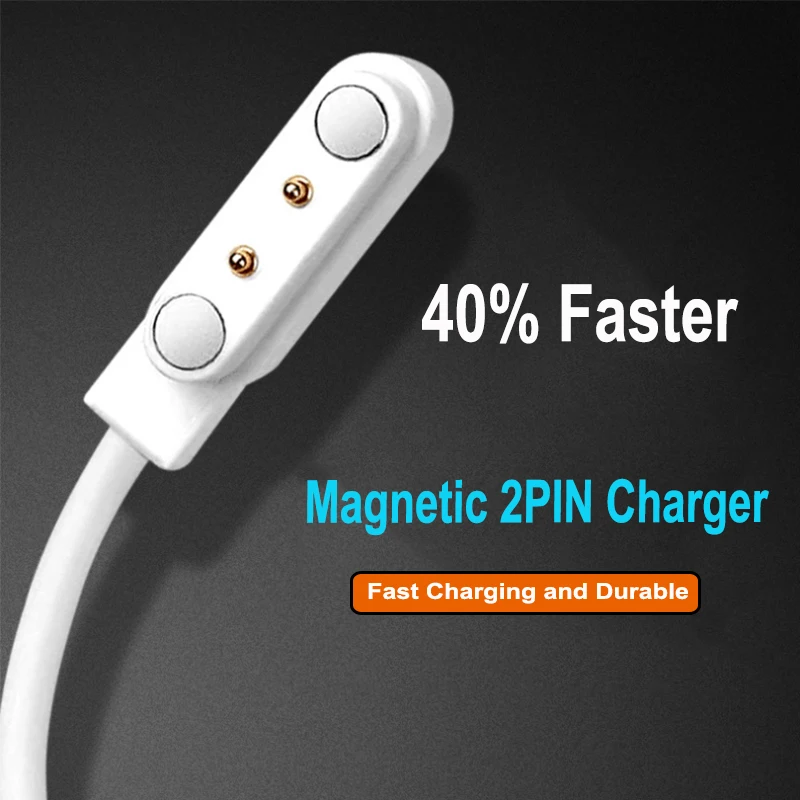 Adaptador de cargador de base para reloj inteligente, Cable de carga USB de 2 pines y 4 pines para reloj inteligente para adultos/niños, accesorios de Cable de carga de energía