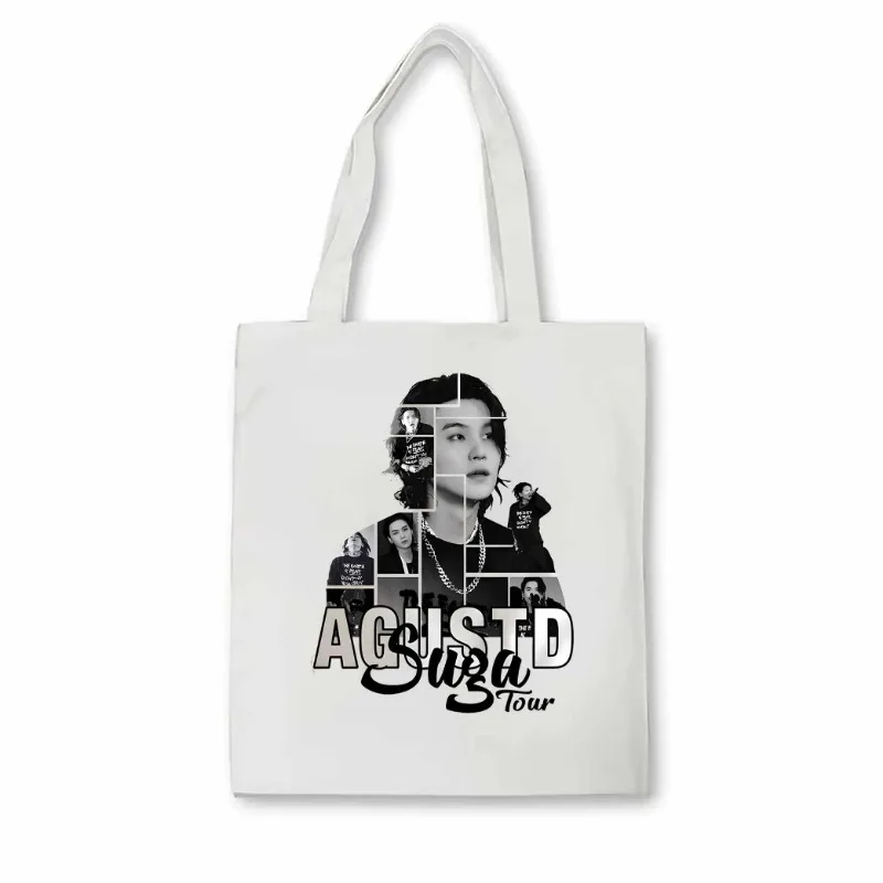 Agust D Day Movie Tote Bag Suga Agust D Tour Fashion Shoulder Bag Min Yoongi Tote Bag Agust D Canvas Bag Women’s Kpop Tote Bag