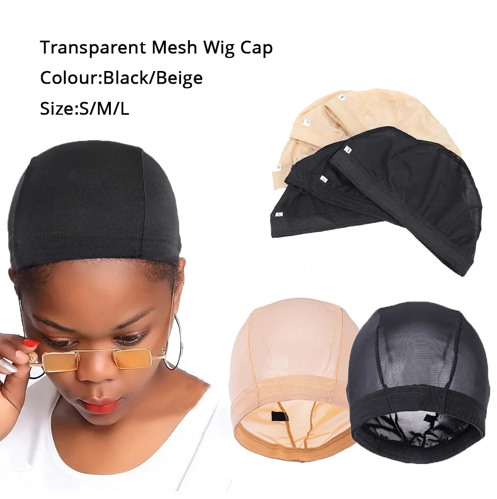 DAHIFY-Bonnet de Perruque en Filet Nude de Haute Qualité, Doublure en Maille, Utilisation et Lavage Personnalisés, Sans Colle Facilement, avec Bande artificiel astique Extensible