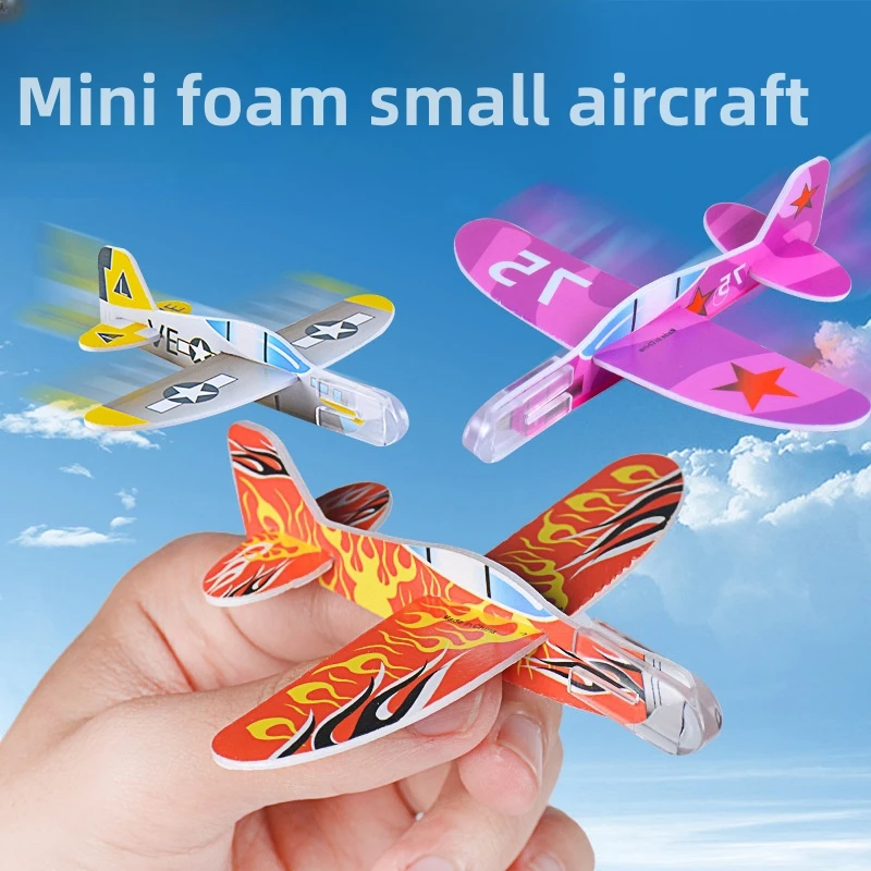 

10pcs Mini Foam Small Aircraft DIY Colorful Children's Toys Aviation Model Kindergarten Exquisite Gifts Outdoor Activities