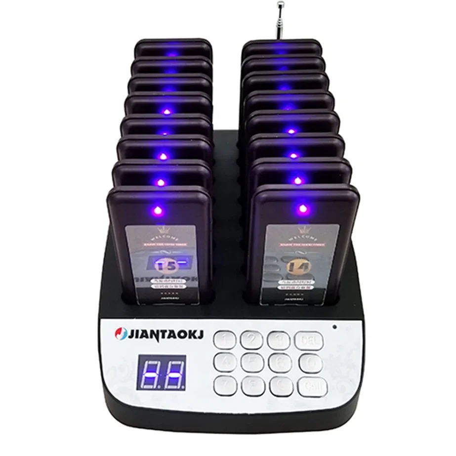 China Brand Service Fastfood Pager Wireless Bar Queue Coaster Pager Restaurant Wireless Pager Beeper