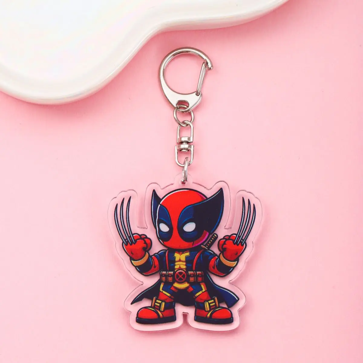 Anime Wolverine und Deadpool Acryl Schlüsselanhänger Mithelfer Forger Cartoon Tasche Anhänger süße Tasche Charme Schlüsselanhänger Freunde Fans Geschenke