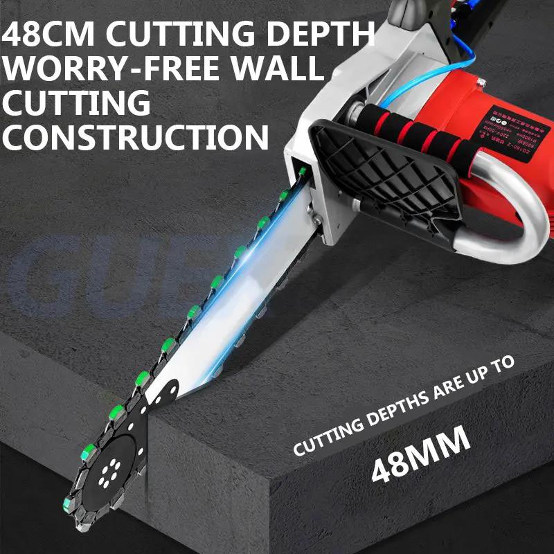 

High-power Dust-Free Stone Wall Cement Granite Reinforced Concrete Electric Hand Saw Cutting Chain Concrete Wall Cutting Saw