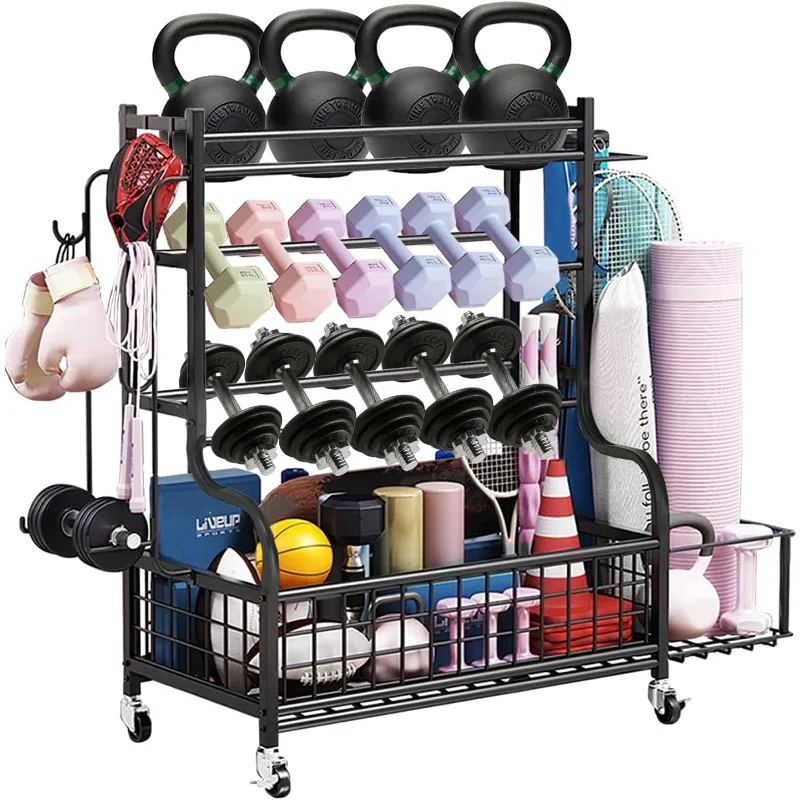 

Dumbbell racks, kettlebell weight racks, yoga and fitness equipment storage racks