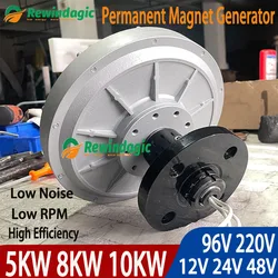 New Energy  Low Speed 5KW 8KW 10KW 12V 24V 48V 96V Permanent Magnet Generator AC Alternators Use For Wind Turbine Water Turbine