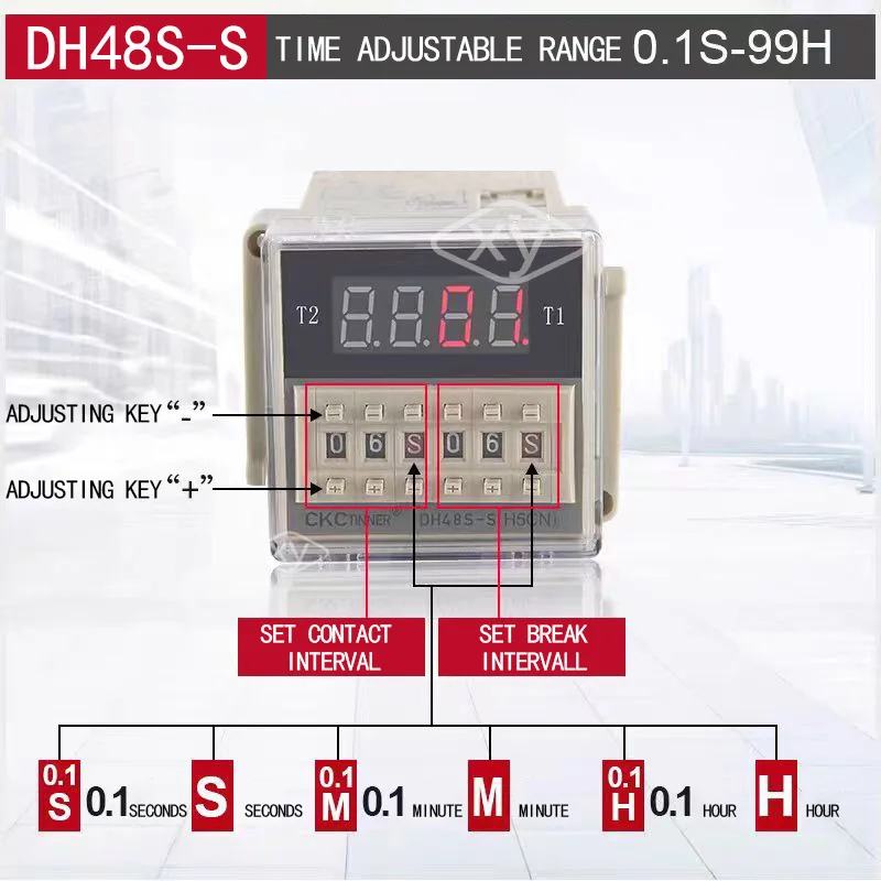 high precision digital display time  relay DH48S-S Loop control time delay device 220V Precision delay