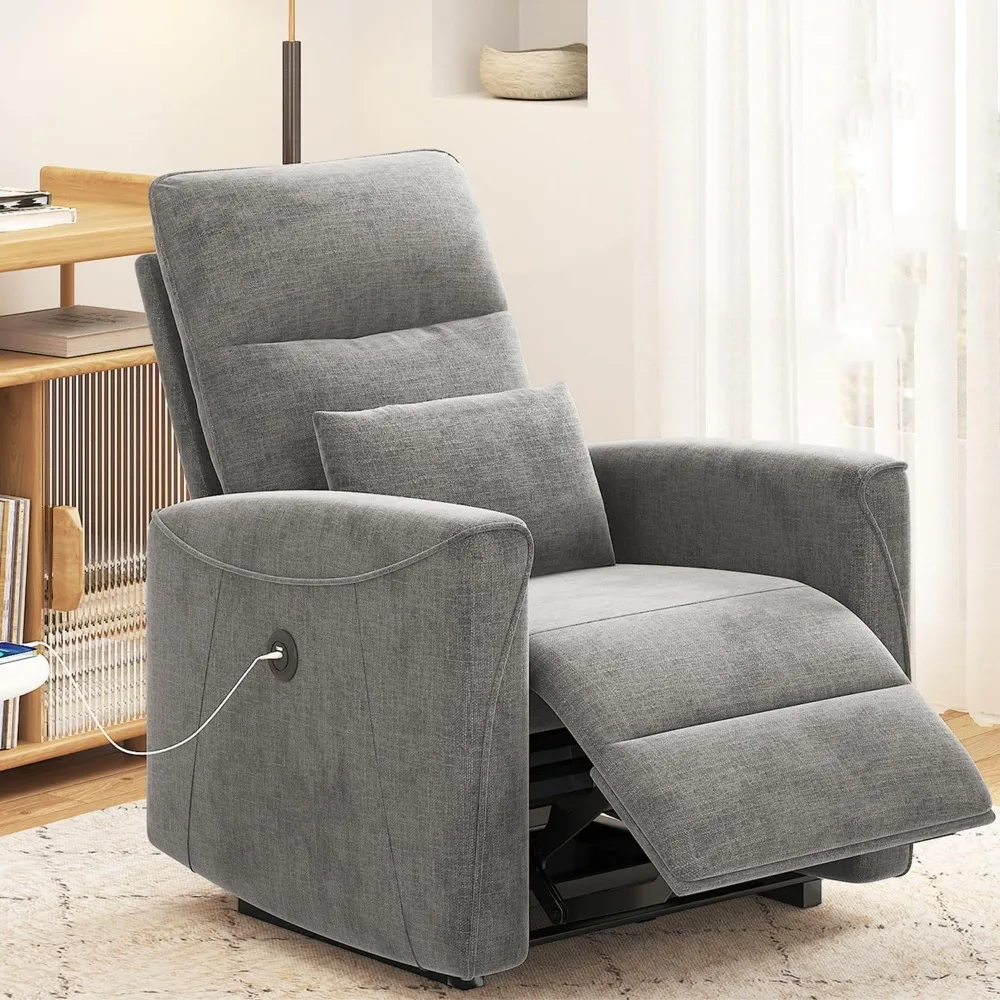 

Power Recliner Chair for Adults, Reclining Sofa Chair, Adjustable Home Theater Seating Lounge with Lumbar Support, Small Recline