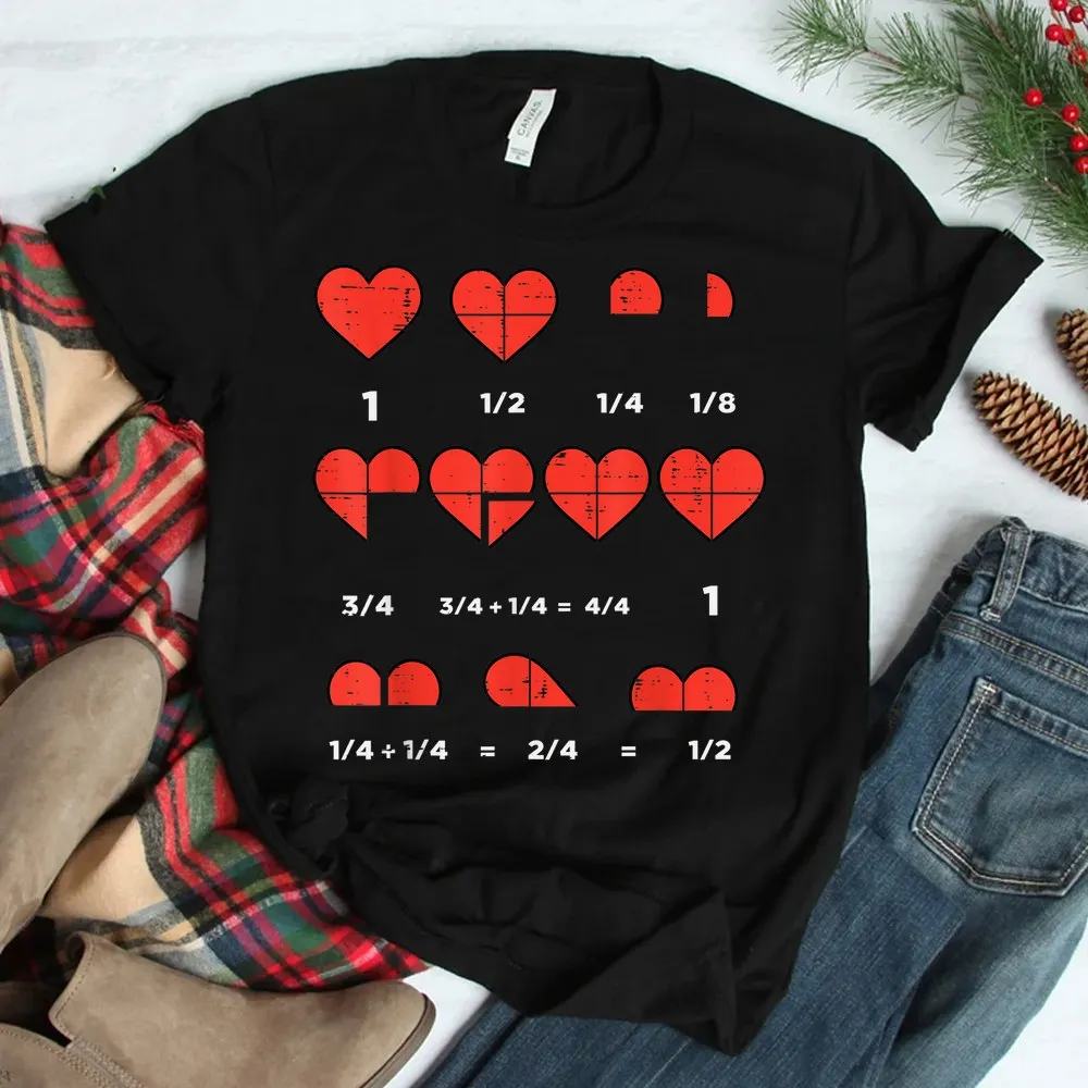 Haunt Reaper Men T Shirt Fractions Heart Funny Math Teacher Valentines Day Shirt New T-Shirt New Cool Tee Shirt