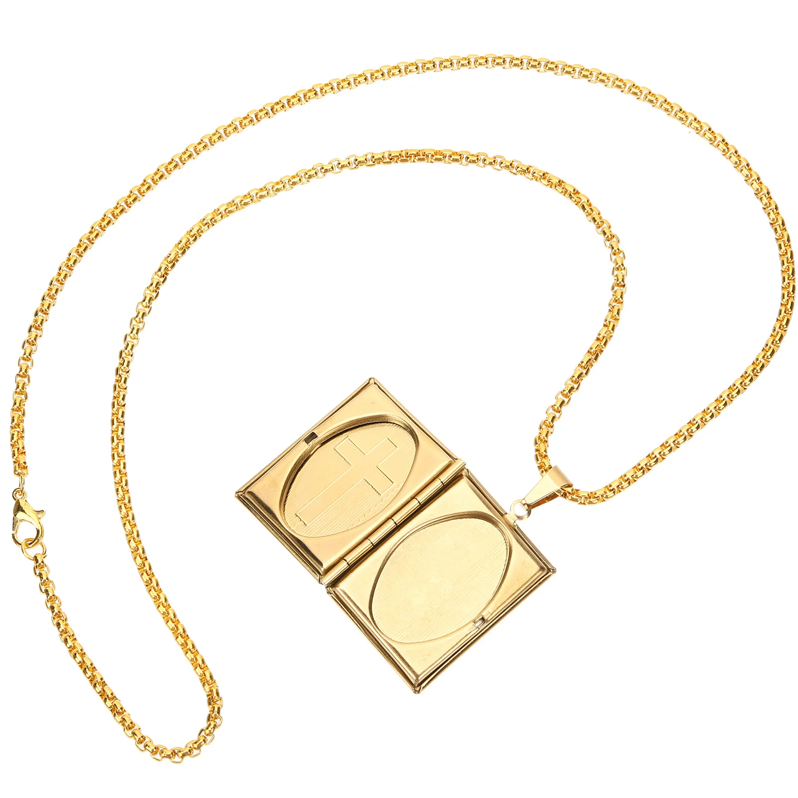 

Religious Pendant Necklace For Men Stainless Steel Neck Chain Jewelry Gift For Father'S Day Birthday Christmas