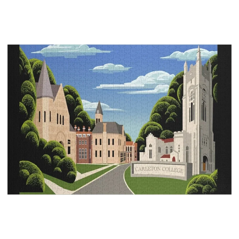 Carleton College Campus Jigsaw Puzzle Customs With Photo Wood Photo Personalized Personalized Gift Ideas Puzzle