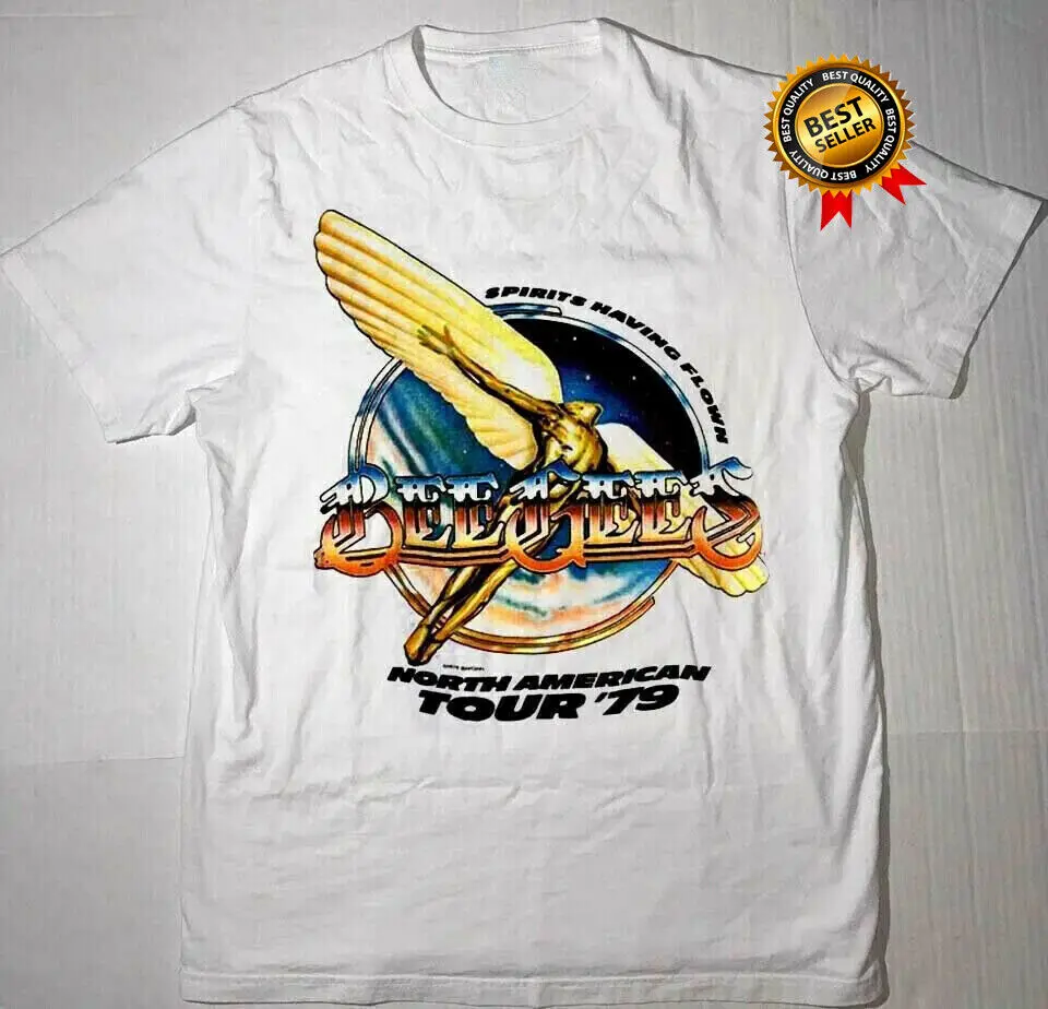 

Vintage Bee Gees Band World Tour 1979 Cotton White All Size Unisex Shirt MT295