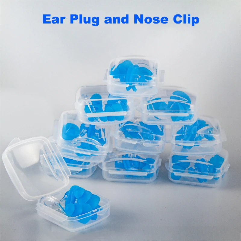 

Waterproof Swimming Earplugs Soft Silicone Swim Earplugs Nose Clips Set for Kids Men Anti Noise Sleeping Snoring Dive Ear Plugs