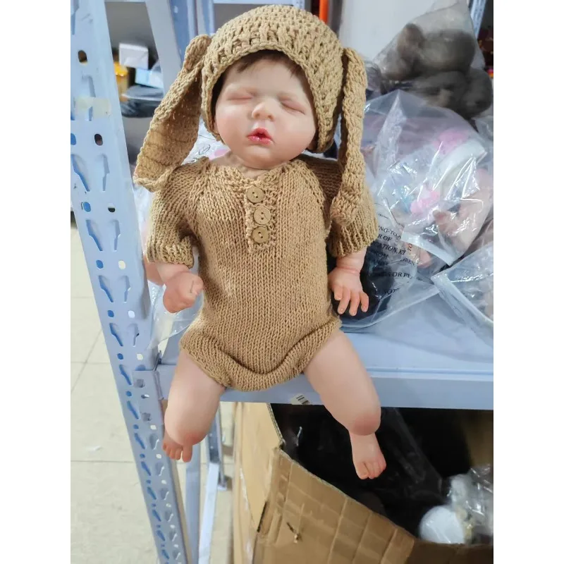 50 سنتيمتر تولد من جديد دمية نابض بالحياة الوليد النوم دمية لويزا مع نشأة الطلاء الأوردة المرئية متعددة