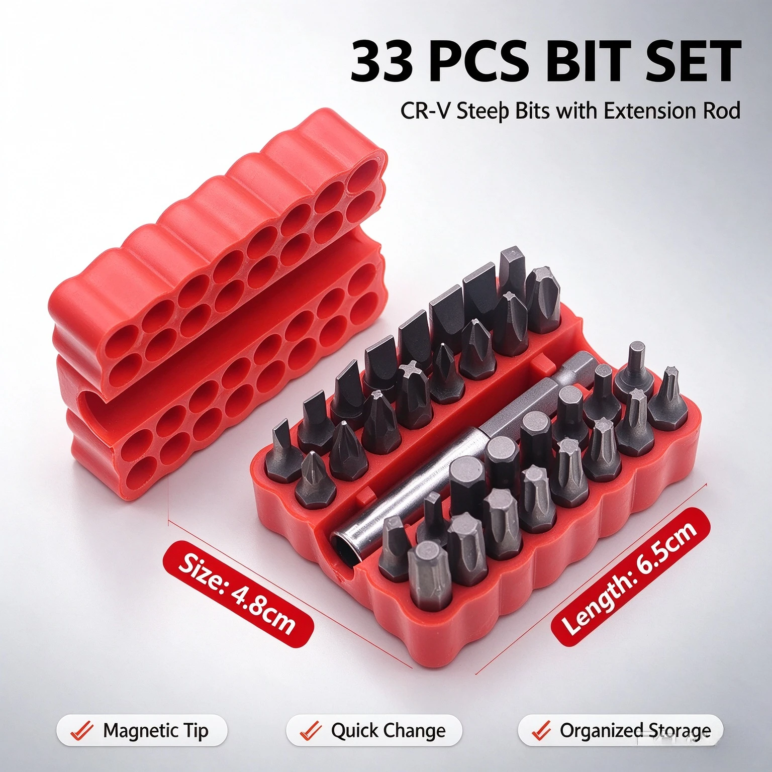 33pcs Professional Security Bit Set - Tamper-Proof Multi-Type Screwdrivers with Magnetic Bit Holder - Essential Tools for Home