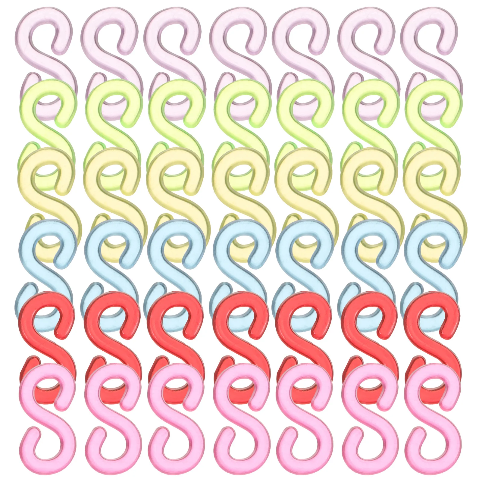 고무 밴드 팔찌용 1000개 S 클립 컬러풀 플라스틱 커넥터 DIY 주얼리 제작 룸 액세서리 수공예품 공급