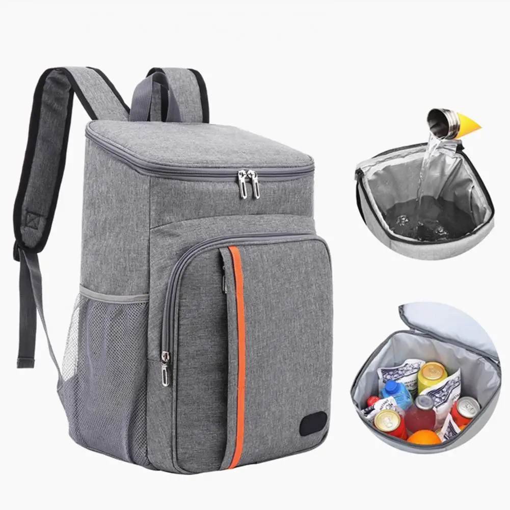 Thermal Backpack Multiple Pockets Large Capacity Leakproof Waterproof Oxford Cloth Outdoor Camping Picnic Cooler Insulation Bag