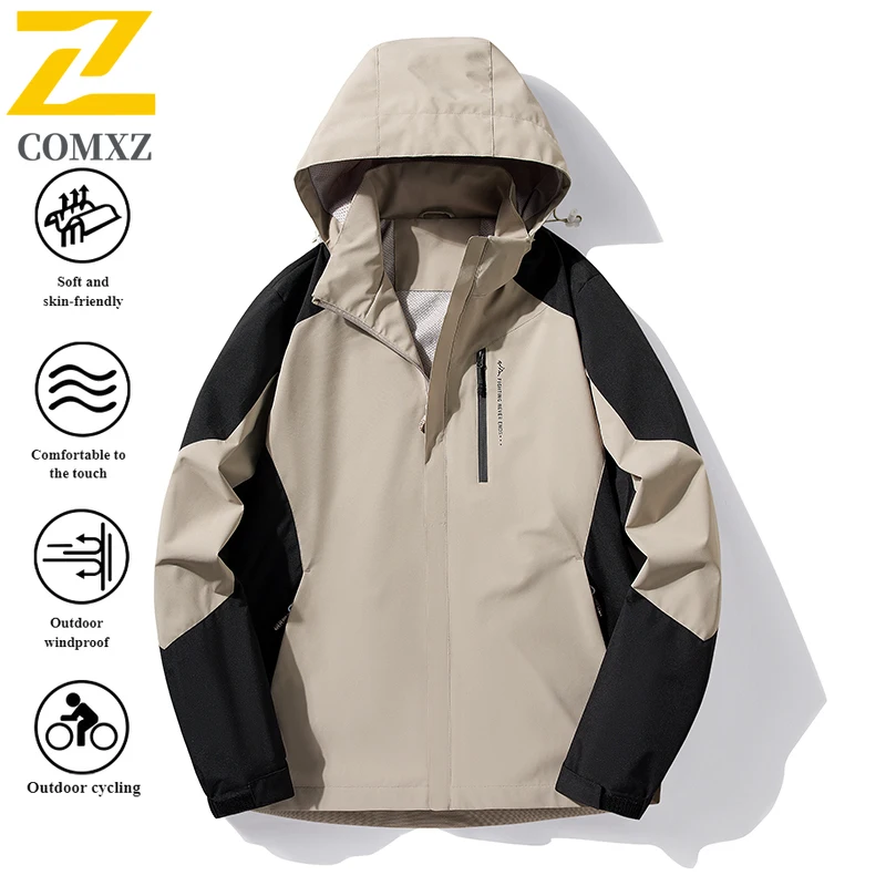

Men Spring Fall Softshell Jacket Windproof Water-Resistant Lightweight Outdoor Coat Hiking Casual Multi-Style Multi colors Wear