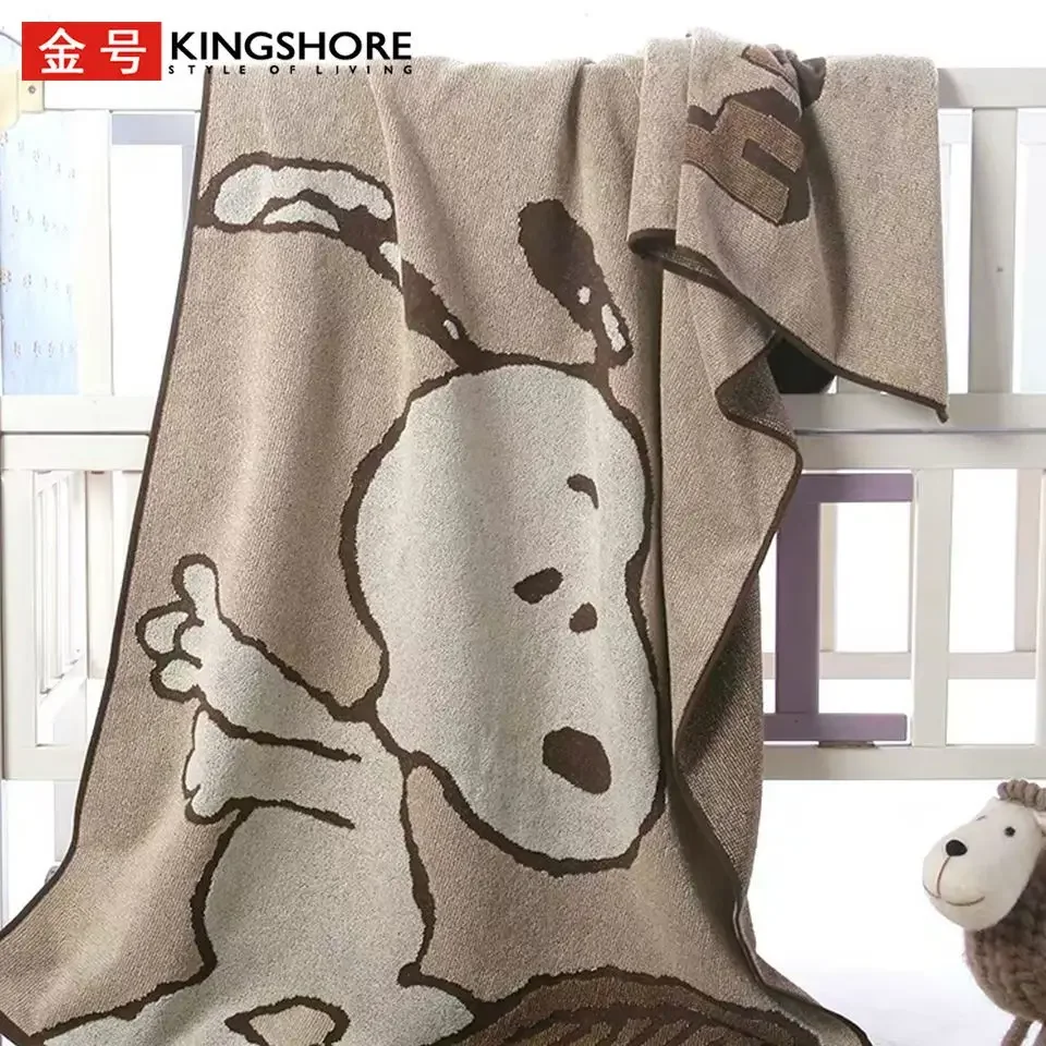 

180x78cm Snoopy girl boy bath towel blanket Pure cotton bath towel cartoon cute thickened towel blanket