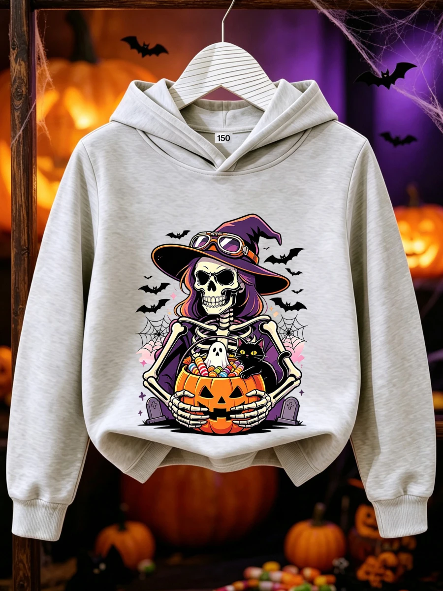 Teen Kids Basketball Flame Graphic Printed Hoodie Grey Player Sweatshirt Casual Loose Autumn Winter Active Streetwear Top