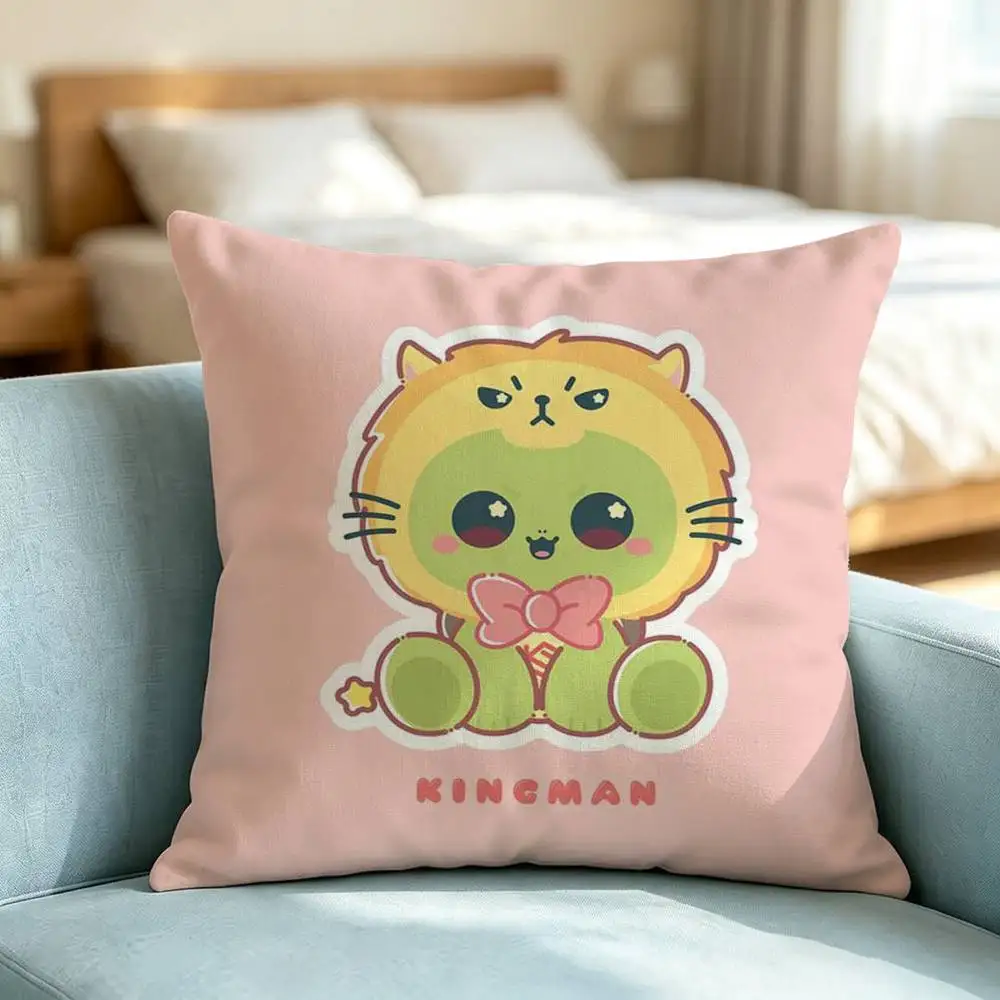GMMTV Mascots-B Fandom Characters Pillow Case Square Double-Sided Sofa Cushion Cover Bedroom Bedside Pillow Gift