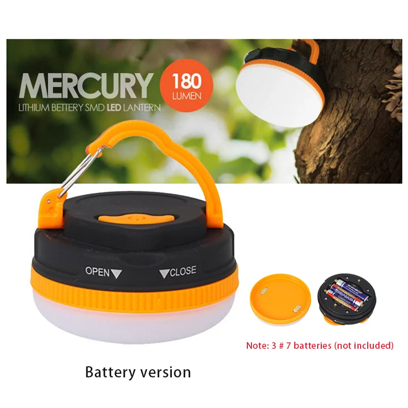 LED Camping Lantern 3Modes COB High Power Portable Rechargeable with Magnet Base Power Bank for Outdoor Emergency Hiking