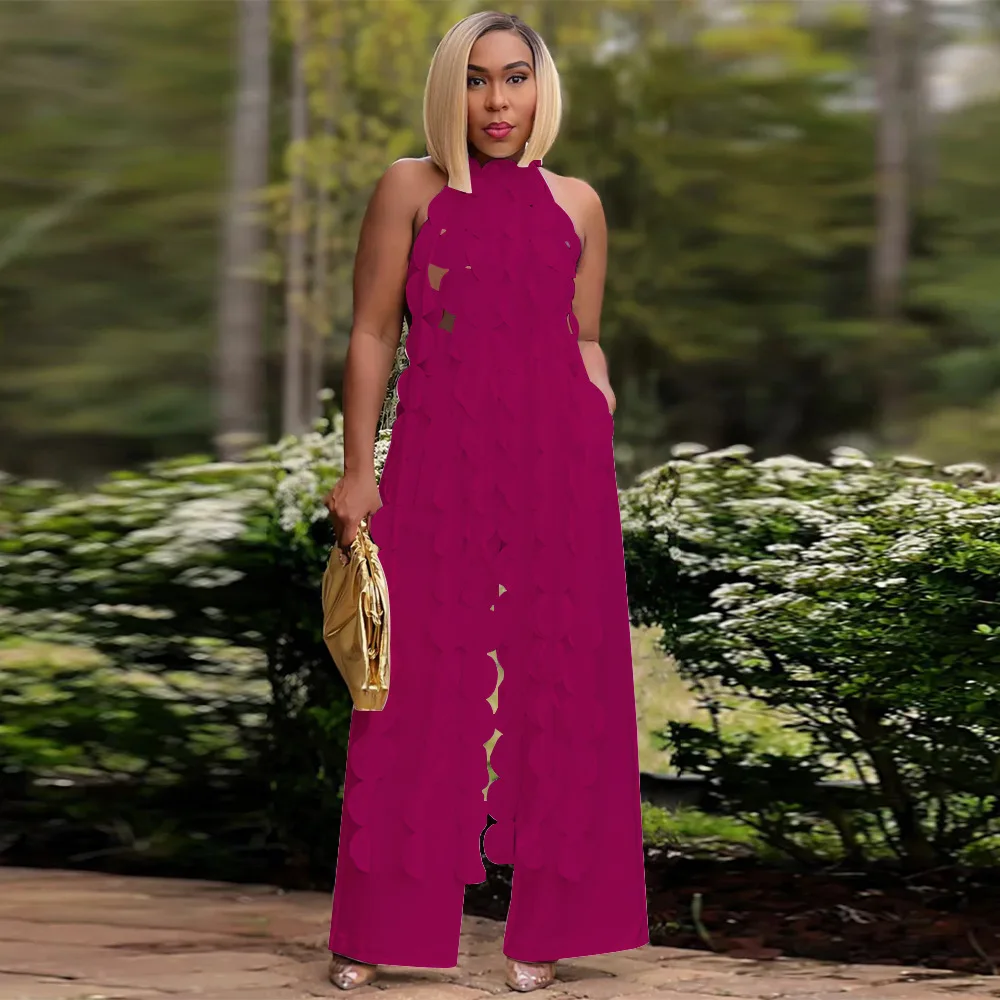 

2 Two Piece Set Dashiki African Sleeveless Blouse Tops And Pant Suits Spring Summer Women Set Sheath Matching Fashion Outfit