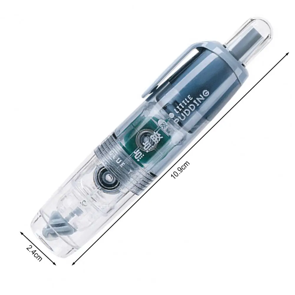 Adesivo rolo fita dispensador, dupla face, leve, portátil, Scrapbooking, cola de fita do rolo, material escolar, 2pcs