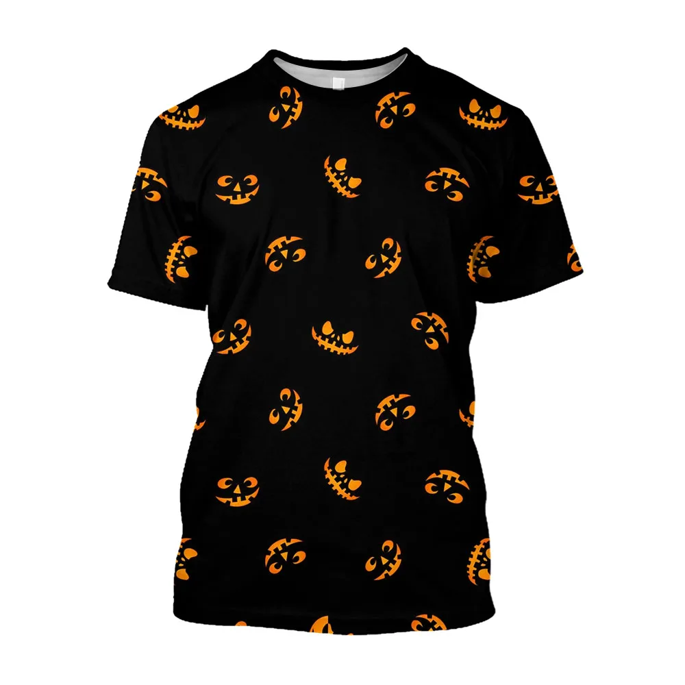 Jumeast 3D Halloween Printed T-shirts Oversized Cartoon Pumpkin Graphic T Shirts For Men Streetwear Y2K Fashion Gothic Clothes