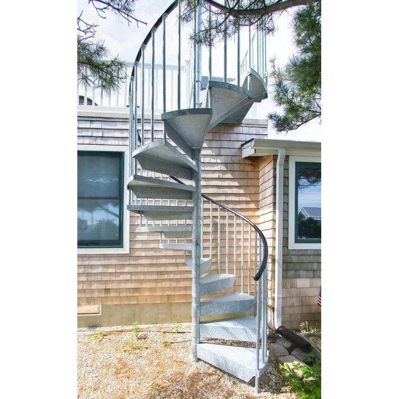 Custom.Stylish في الهواء الطلق العلية استخدام السلالم الصلب المجلفن الدرج المعدني سلالم الحديد المطاوع