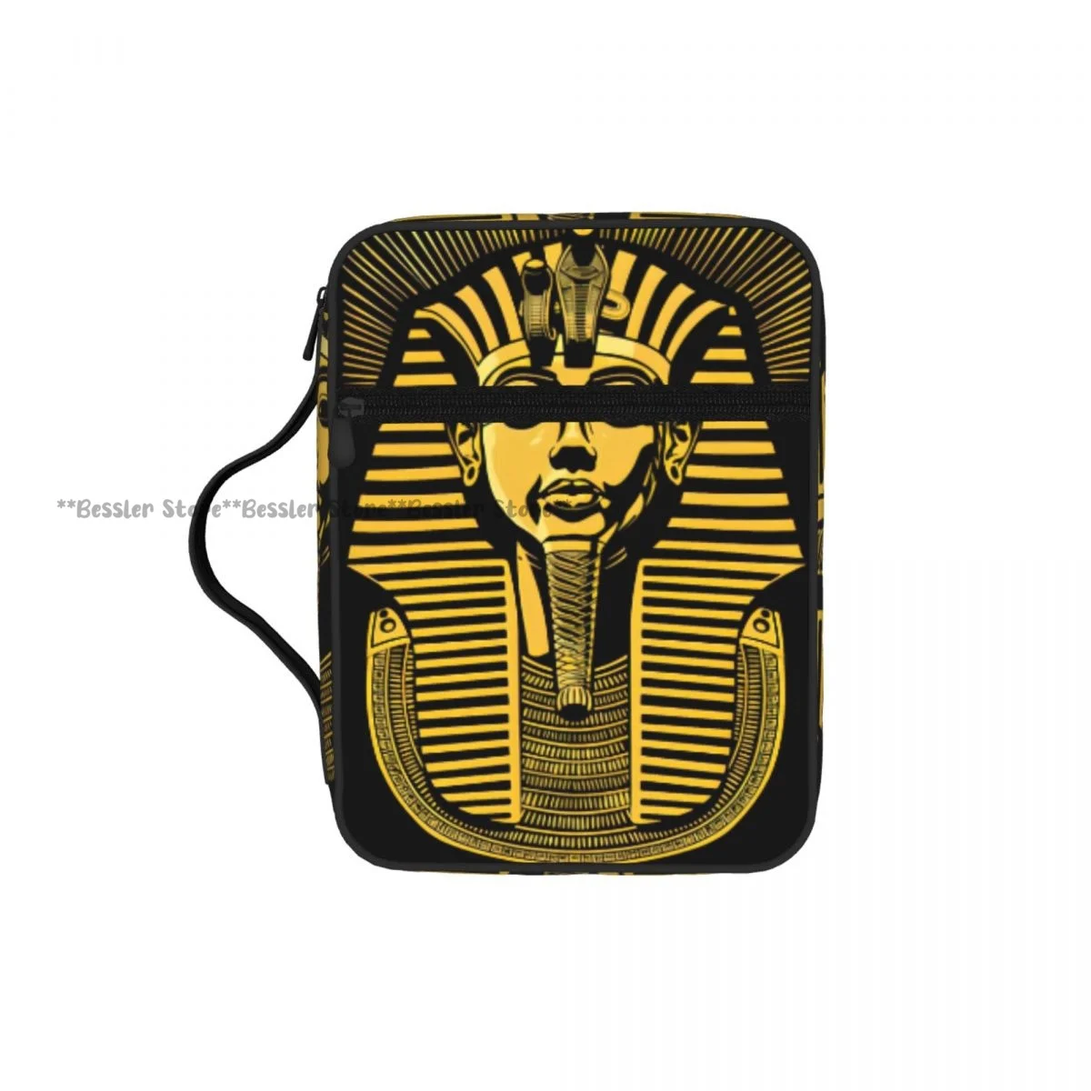 

The Pharaoh Of Egypt Background Bible Cover Case Zipper Pocket Handle Storage Bag Church