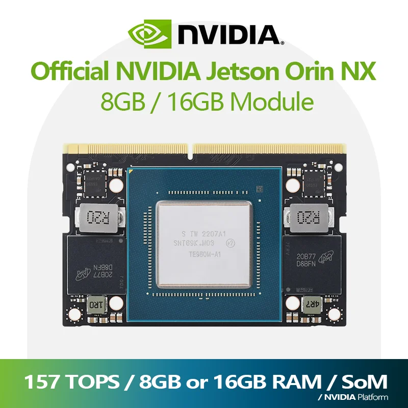 NVIDIA Jetson Orin NX Series Module, 8GB/16GB LPDDR5 optional, up to 100 TOPS, Nano-sized System-on-Module (SoM)
