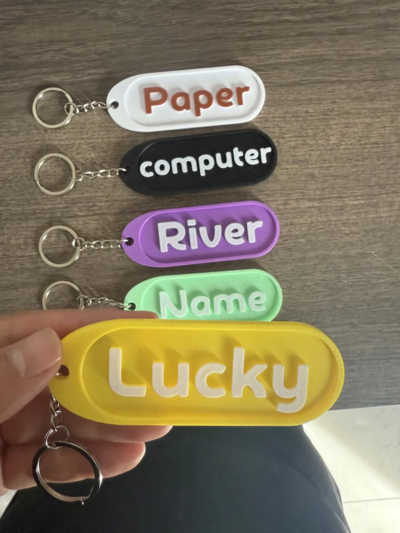 Custom Name Keychain Diaper Bag Tag Lunch Box Tag Backpack Name Tag Anti-lost Car Keyring Jewelry Christmas Gift